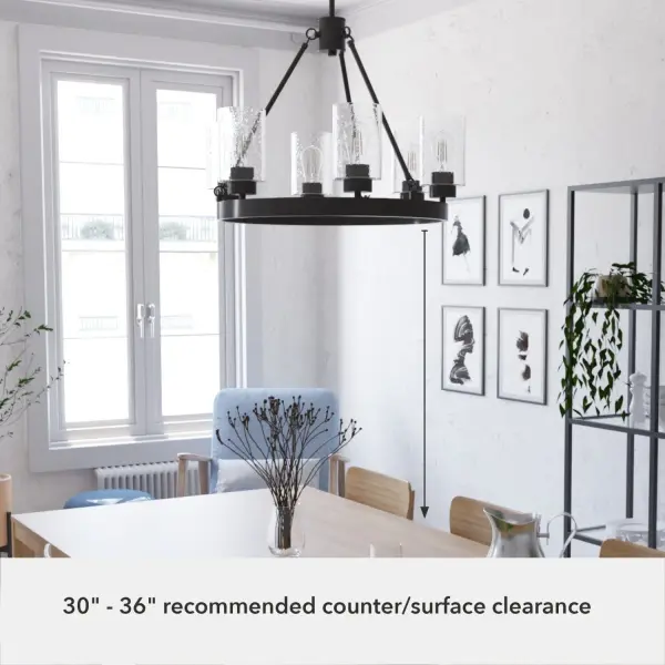 Hartland 6-Light Chandelier in Brushed Nickel - Image 10