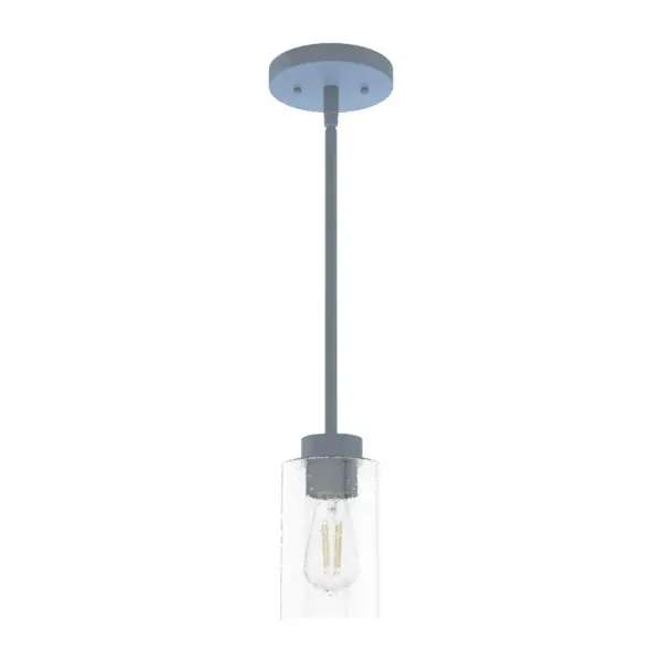 For such a small light fixture, the Hartland mini pendant's seeded glass makes a shining impact. No matter the bulbs you choose, the clear-seeded glass catches your eye as it sparkles from the rays of light. Combine the Hartland mini pendant light with other members of its collection for a well-rounded, stunning look. Mix and match with fans from our ceiling fan collections to fully finish your space. Rated for indoor use only Requires 1 E26 bulbs. Bulbs not included. MADE FOR INDOORS: For use in indoor spaces like kitchens, bedrooms, living rooms, dining rooms, and entryways. BULB RECOMMENDATION: Maximum 60 W per light bulb or equivalent LED bulb. Bulbs not included. PICTURED HERE: Match our image using B11 Candle light bulbs. COORDINATING COLLECTION: Works with Hartland ceiling fan collection WARRANTY: One-year limited warranty backed by the trusted experts at Hunter.