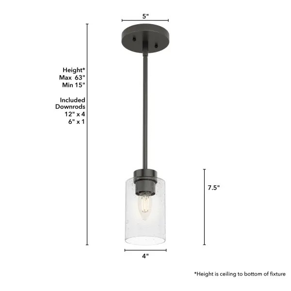 Hartland One Light Mini Pendant in Brushed Nickel - Image 7