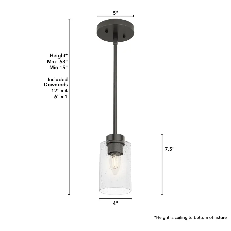 Hartland One Light Mini Pendant in Brushed Nickel - Image 7
