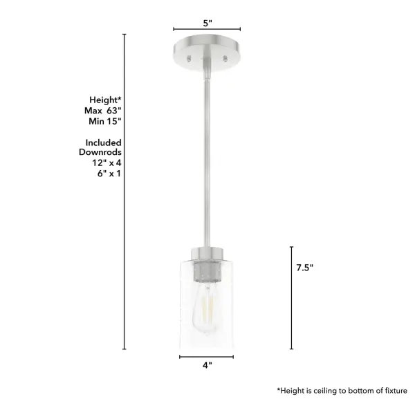 Hartland One Light Mini Pendant in Brushed Nickel - Image 8