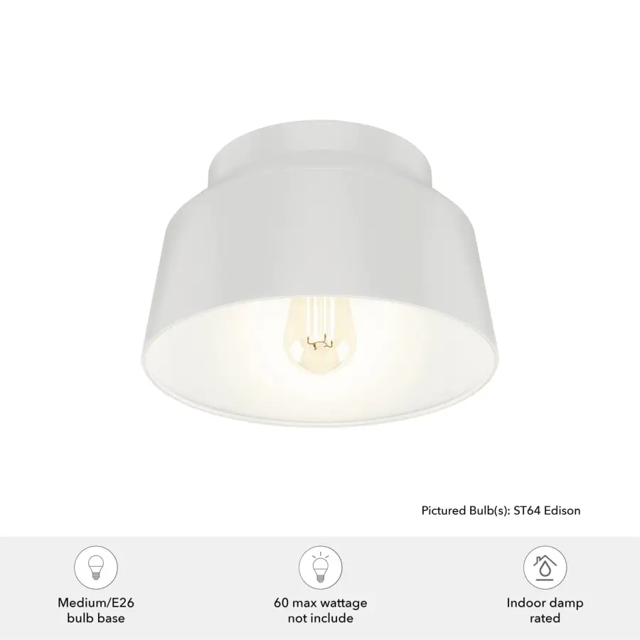 Cranbrook One Light Flush Mount in Dove Grey - Image 12