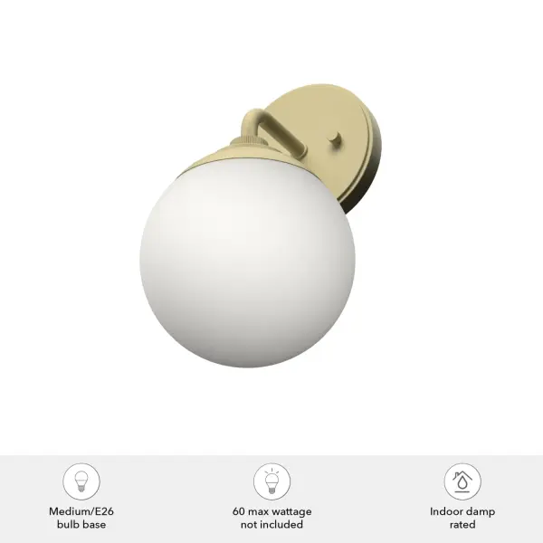 Hepburn One Light Wall Sconce in Modern Brass - Image 6
