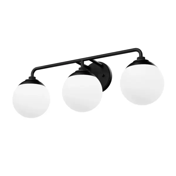 Hepburn Three Light Bathroom Vanity in Matte Black - Image 14
