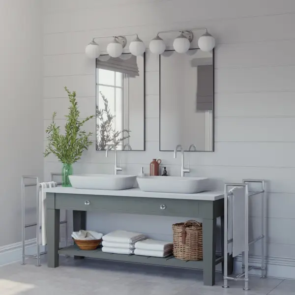 Hepburn Three Light Bathroom Vanity in Matte Black - Image 4