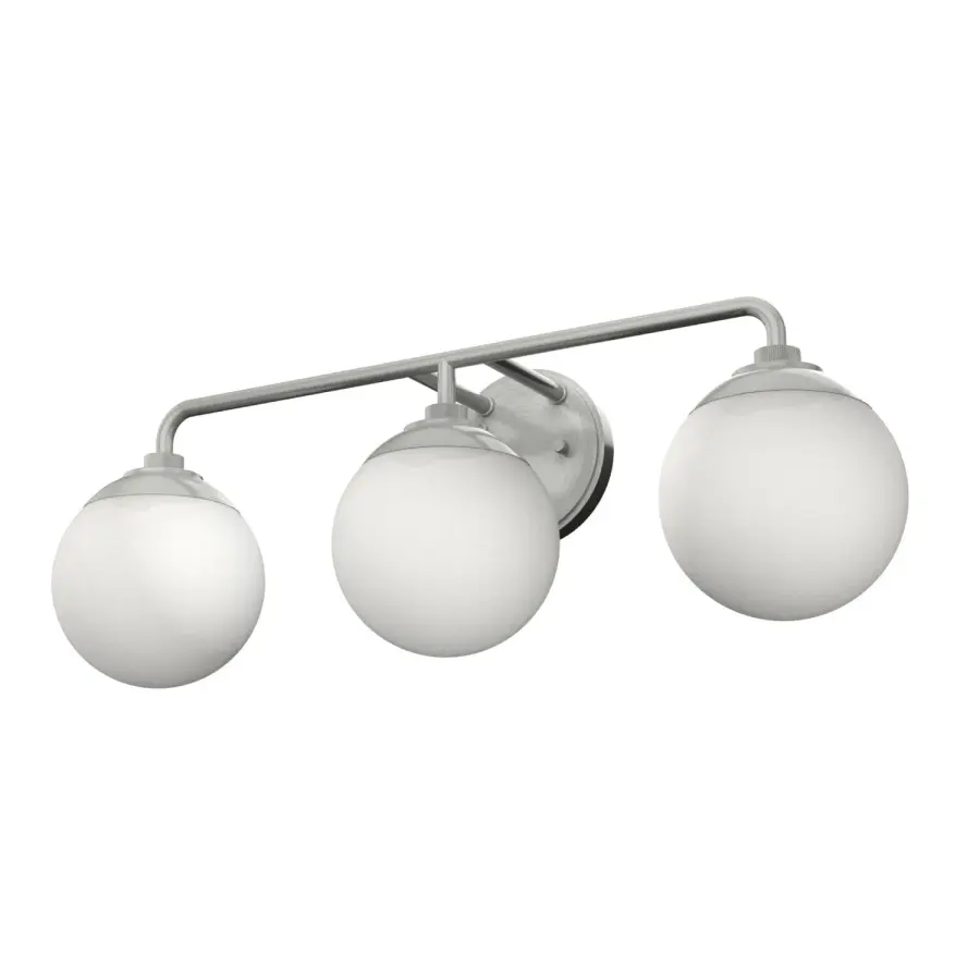 Hepburn Three Light Bathroom Vanity in Brushed Nickel - Image 1
