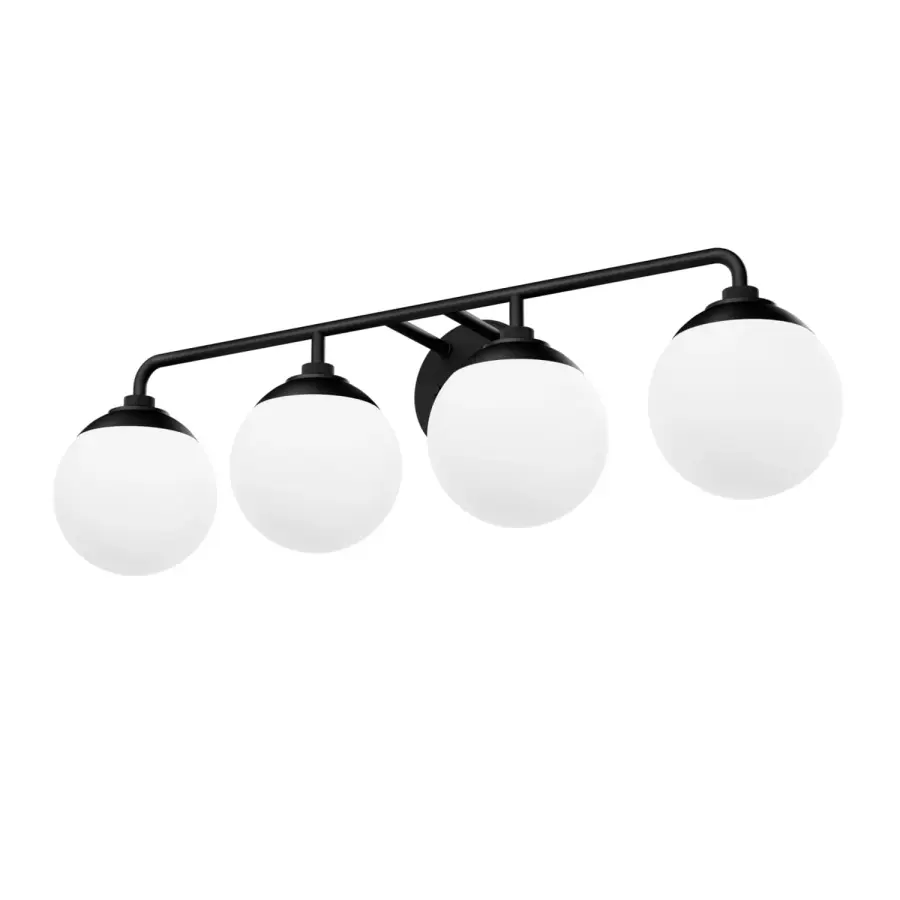 Hepburn Four Light Bathroom Vanity in Matte Black - Image 14