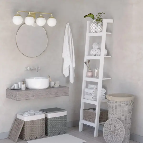 Hepburn Four Light Bathroom Vanity in Matte Black - Image 4