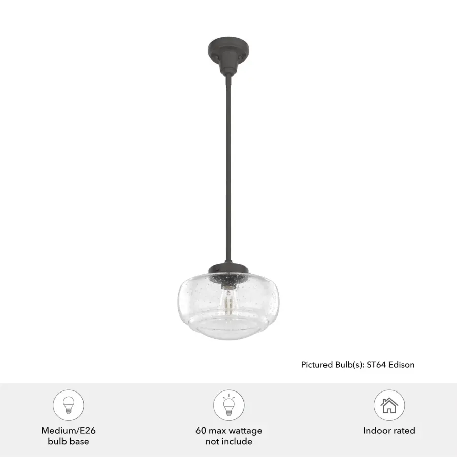Saddle Creek One Light Pendant in Brushed Nickel - Image 6
