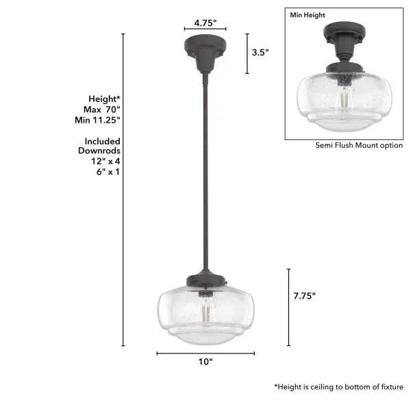 Saddle Creek One Light Pendant in Brushed Nickel - Image 8