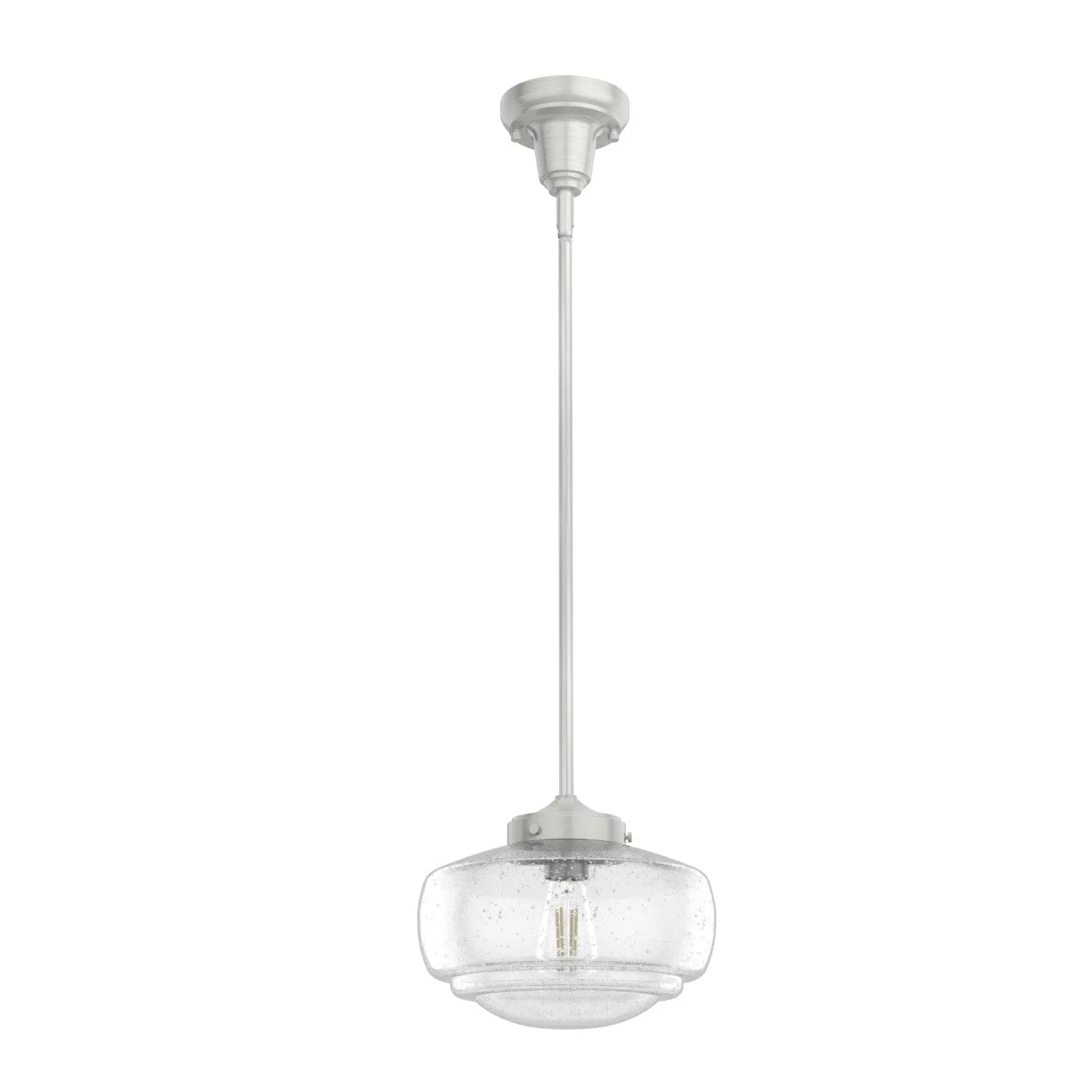 Saddle Creek One Light Pendant in Brushed Nickel