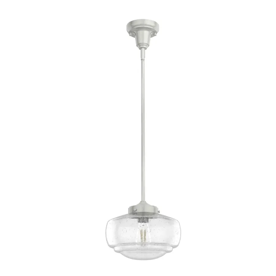 Saddle Creek One Light Pendant in Brushed Nickel - Image 1