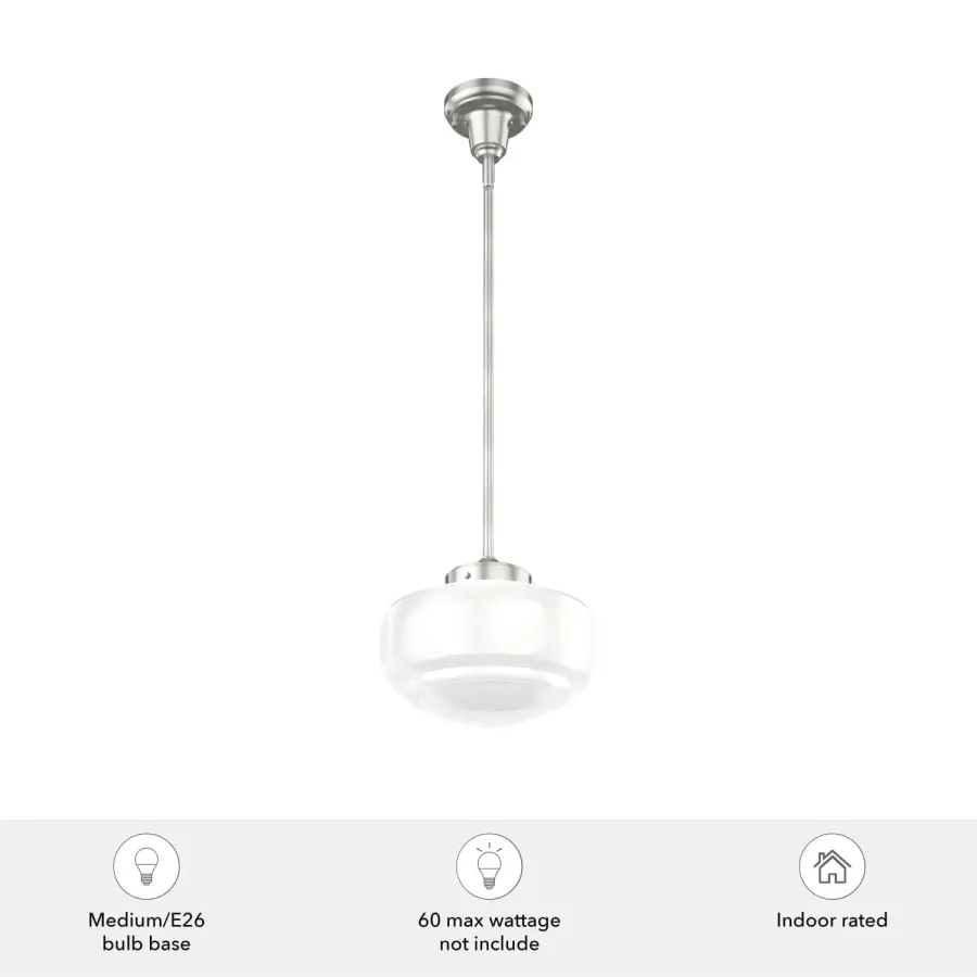 Saddle Creek One Light Pendant in Brushed Nickel - Image 6