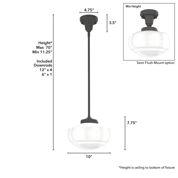Saddle Creek One Light Pendant in Brushed Nickel - Image 7