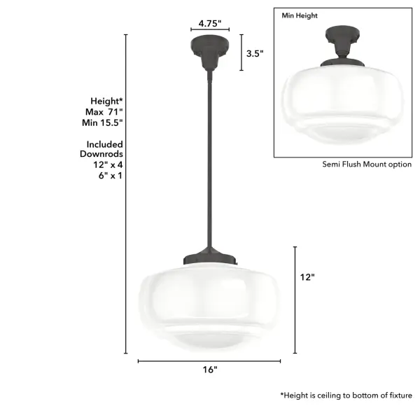 Saddle Creek Large Pendant in Noble Bronze - Image 8