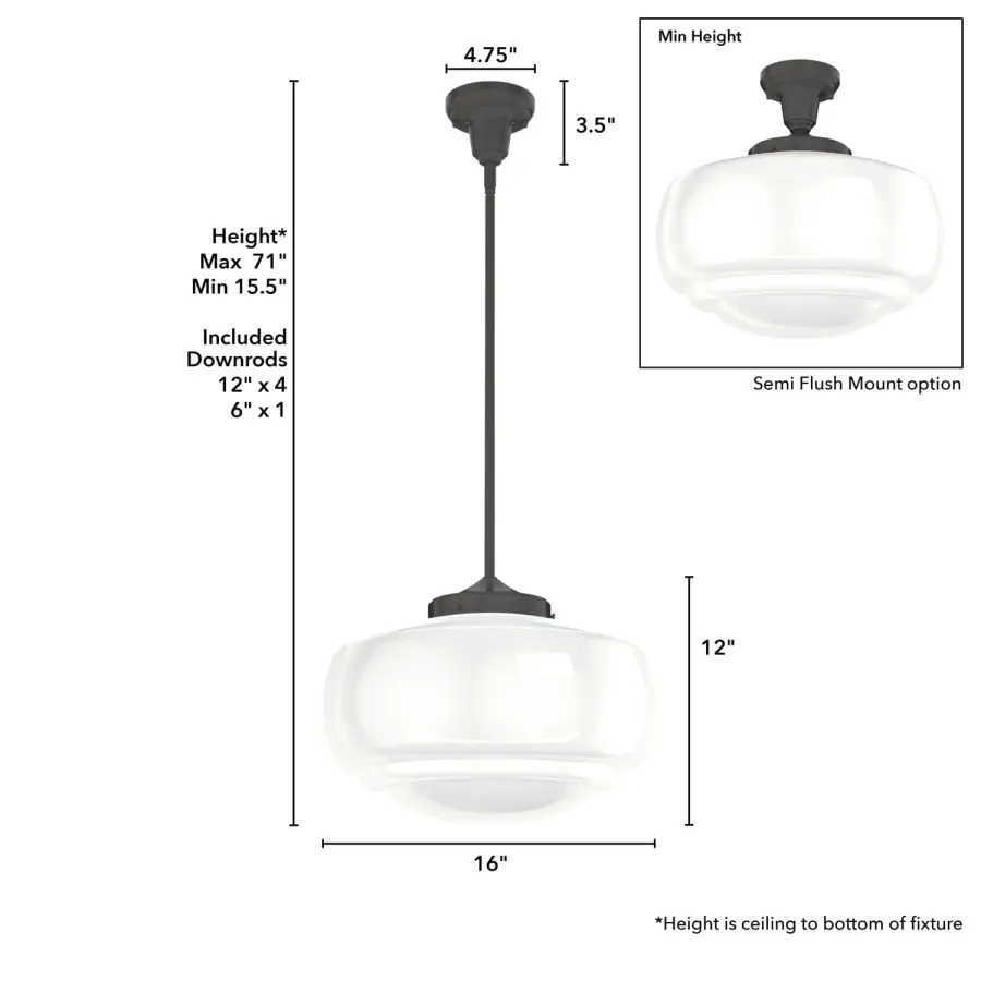 Saddle Creek Large Pendant in Noble Bronze - Image 8