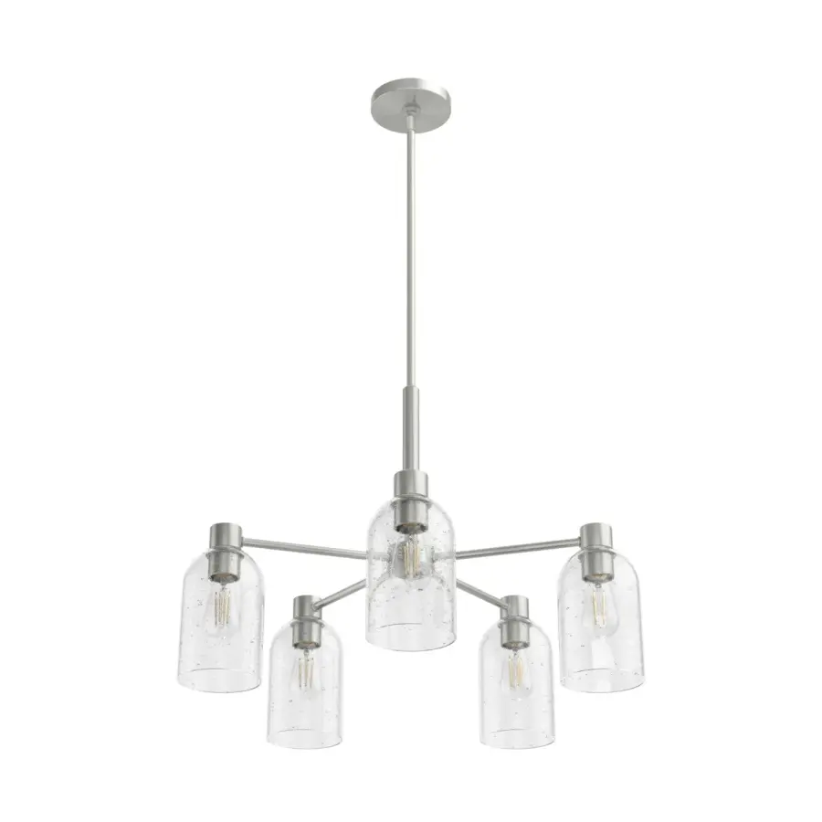 Lochemeade 5-Light Chandelier in Brushed Nickel - Image 1