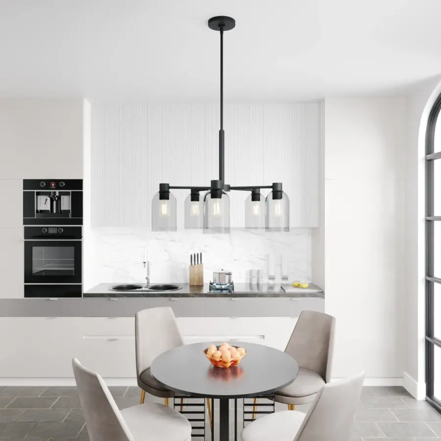 Lochemeade 5-Light Chandelier in Natural Black Iron - Image 2
