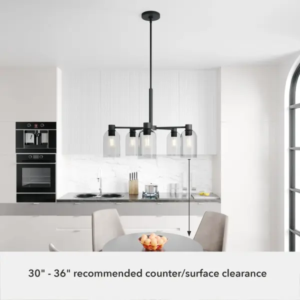 Lochemeade 5-Light Chandelier in Natural Black Iron - Image 5