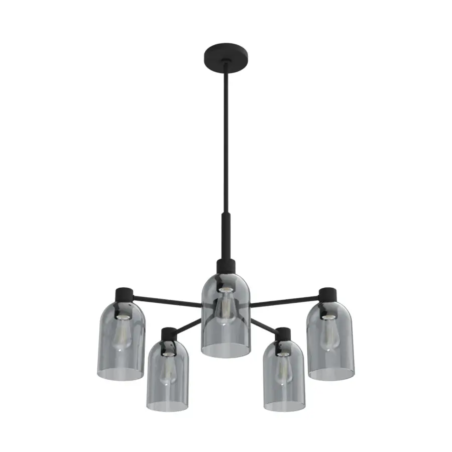 Lochemeade 5-Light Chandelier in Natural Black Iron - Image 7