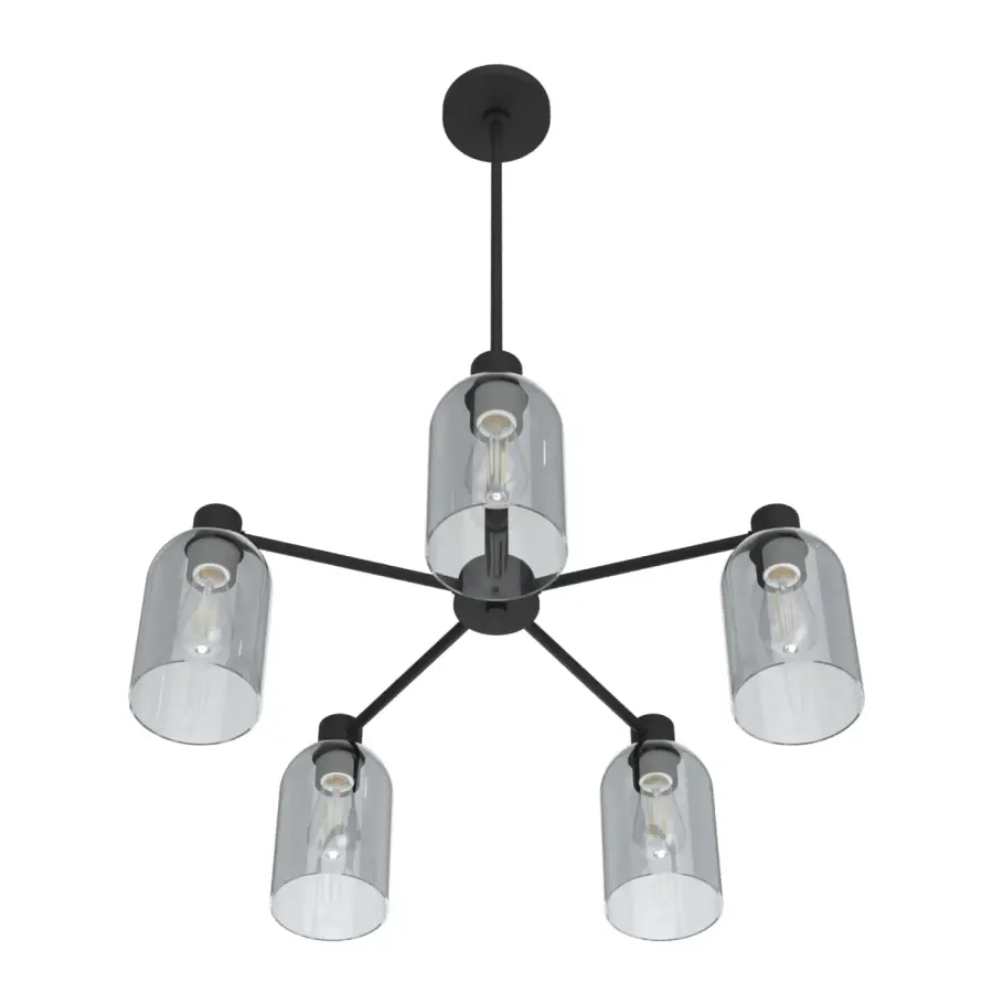 Lochemeade 5-Light Chandelier in Natural Black Iron - Image 8