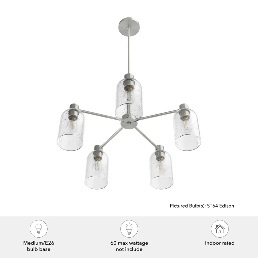 Lochemeade 5-Light Chandelier in Noble Bronze - Image 5