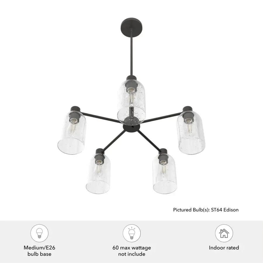 Lochemeade 5-Light Chandelier in Noble Bronze - Image 6