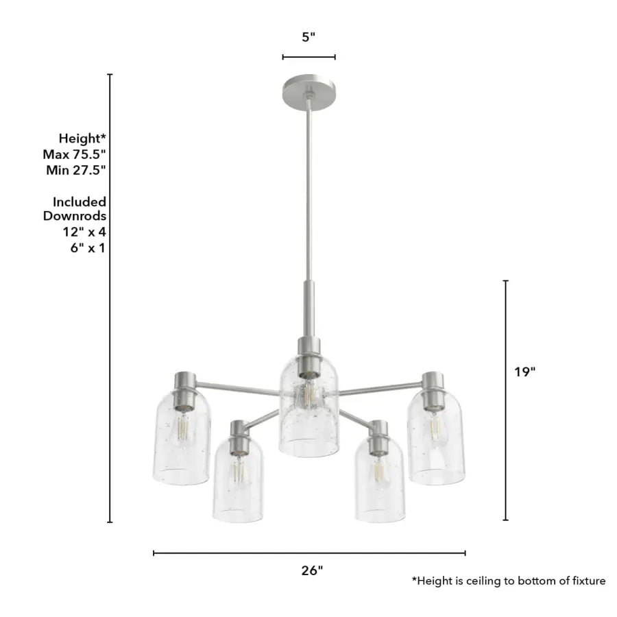 Lochemeade 5-Light Chandelier in Noble Bronze - Image 7