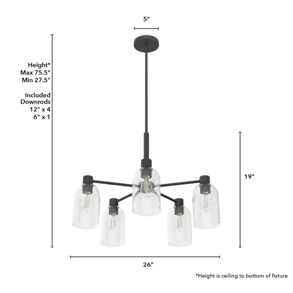 Lochemeade 5-Light Chandelier in Noble Bronze - Image 8