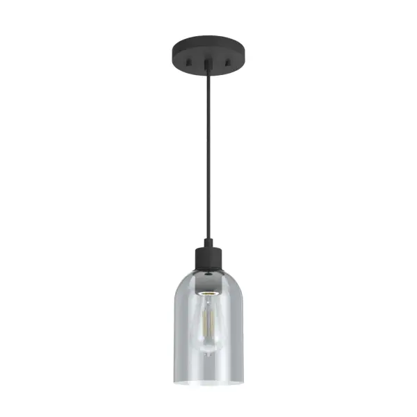 There's something simple yet grand about the Lochemeade. Minimalist and streamlined, this modern mini pendant features clear glass dome shades that leave an impression without being overpowering. With shade finishes options like clear seeded glass and smoked glass, it's versatile in a variety of style spaces. Mix and match with other fixtures from this collection or from our ceiling fan designs. Rated for indoor use only Requires 1 E26 bulbs. Bulbs not included. MADE FOR INDOORS: For use in indoor spaces like kitchens, bedrooms, living rooms, dining rooms, and entryways. BULB RECOMMENDATION: Maximum 60 W per light bulb or equivalent LED bulb. Bulbs not included. PICTURED HERE: Match our image using ST64 Edison light bulbs. CUSTOMIZABLE HANGING OPTIONS: With the minimum required cord, the hanging length is 15.75 inches. When using all of the included cord, the maximum hanging length is 123.75 inches. WARRANTY: One-year limited warranty backed by the trusted experts at Hunter.