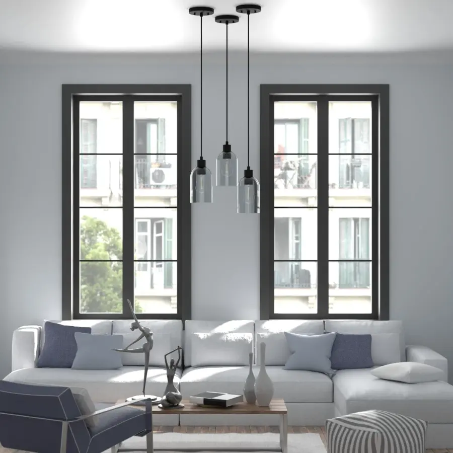 Lochemeade One Light Pendant in Natural Black Iron - Image 2