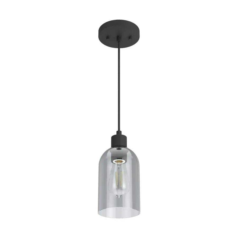 Lochemeade One Light Pendant in Natural Black Iron - Image 8