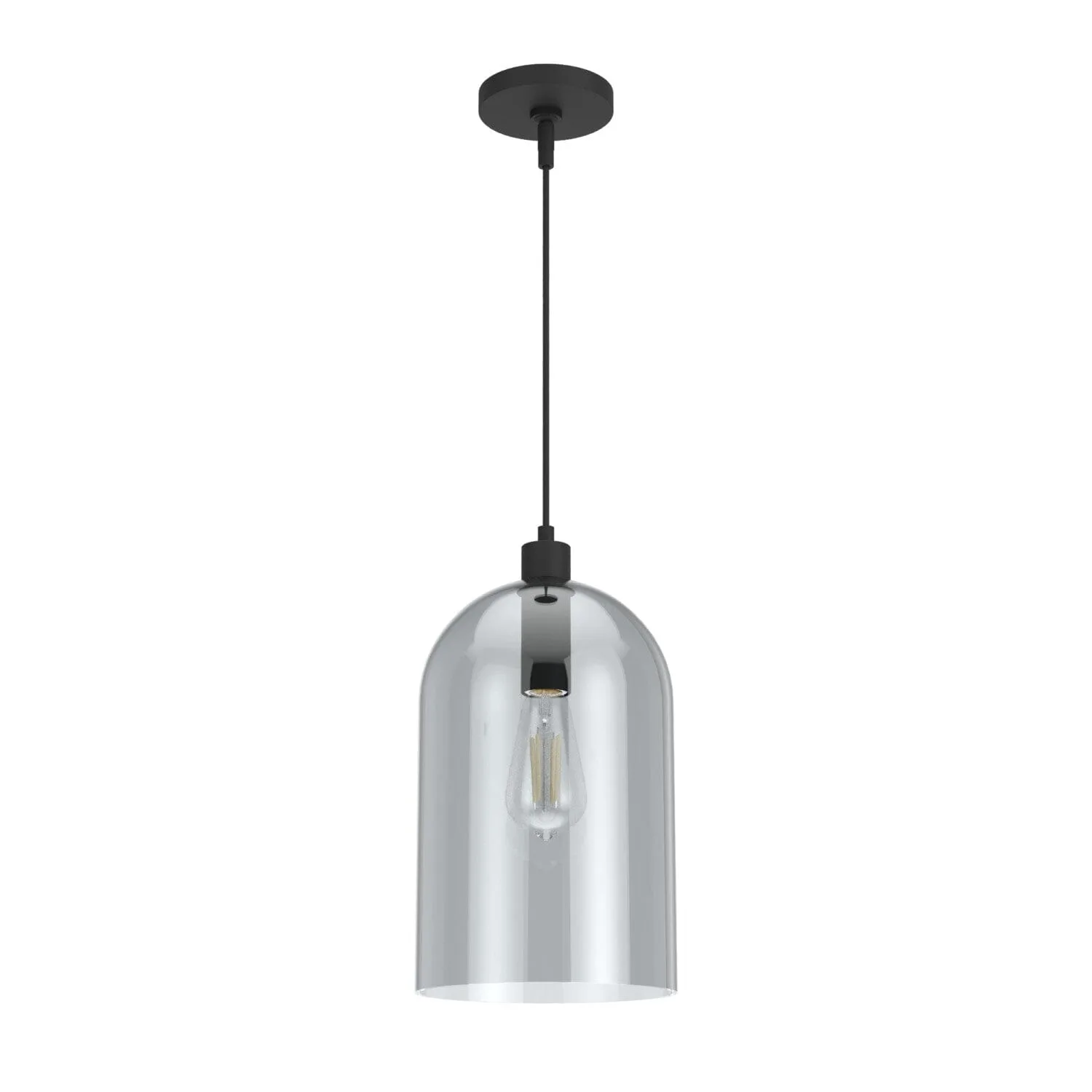 Lochemeade One Light Pendant in Natural Black Iron