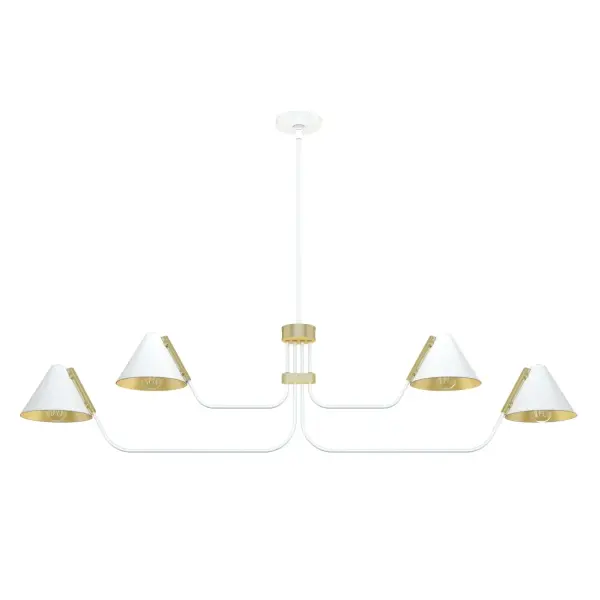 Grove Isle 4-Light Linear Chandelier in Matte Black - Image 12
