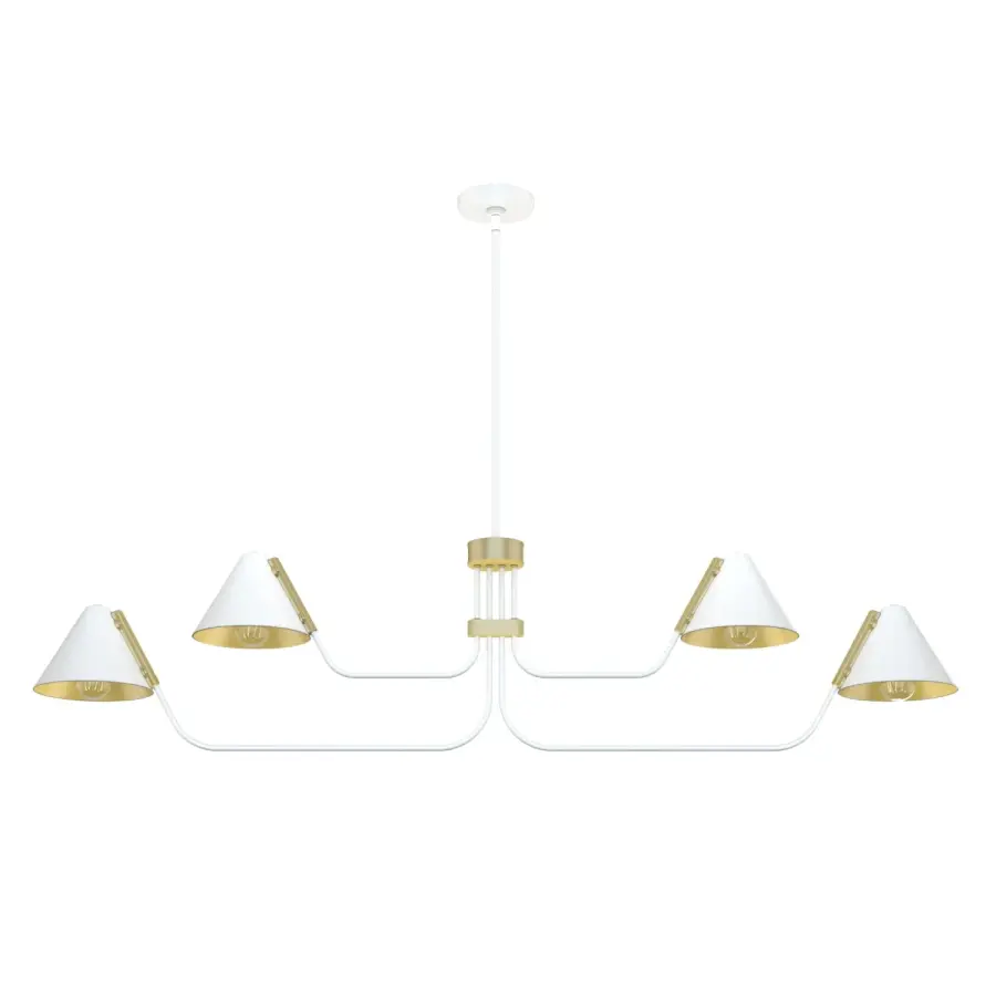 Grove Isle 4-Light Linear Chandelier in Matte Black - Image 12
