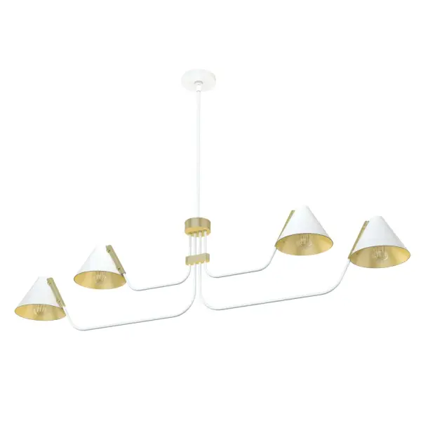 Grove Isle 4-Light Linear Chandelier in Matte Black - Image 14