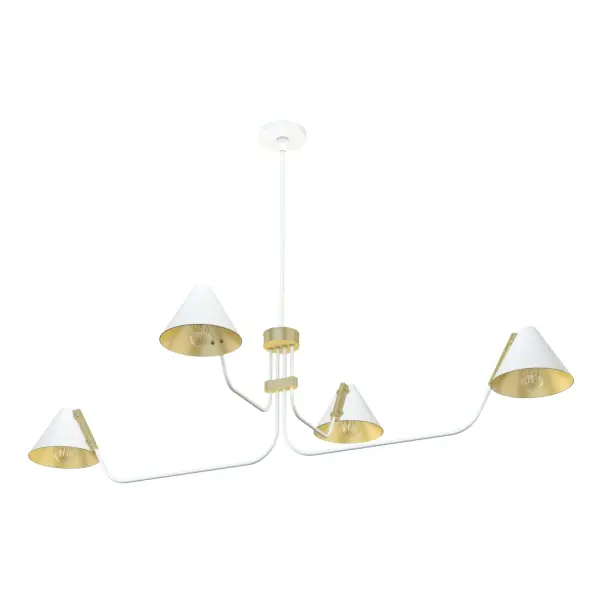 Grove Isle 4-Light Linear Chandelier in Matte Black - Image 16