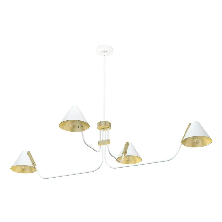 Grove Isle 4-Light Linear Chandelier in Matte Black - Image 16