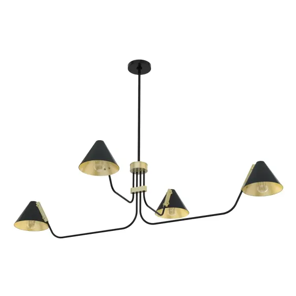 Grove Isle 4-Light Linear Chandelier in Matte Black - Image 17