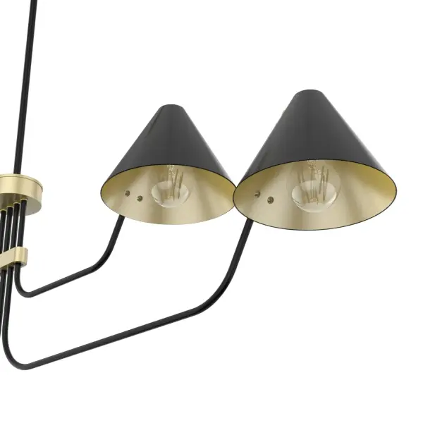 Grove Isle 4-Light Linear Chandelier in Matte Black - Image 21