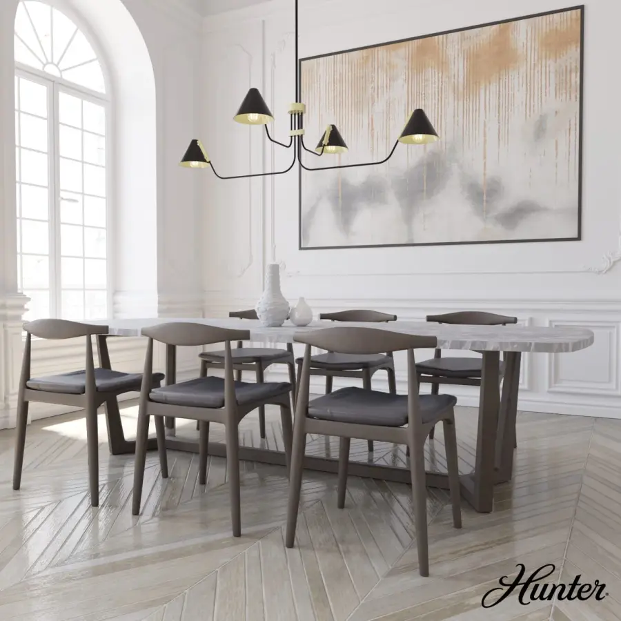 Grove Isle 4-Light Linear Chandelier in Matte Black - Image 4