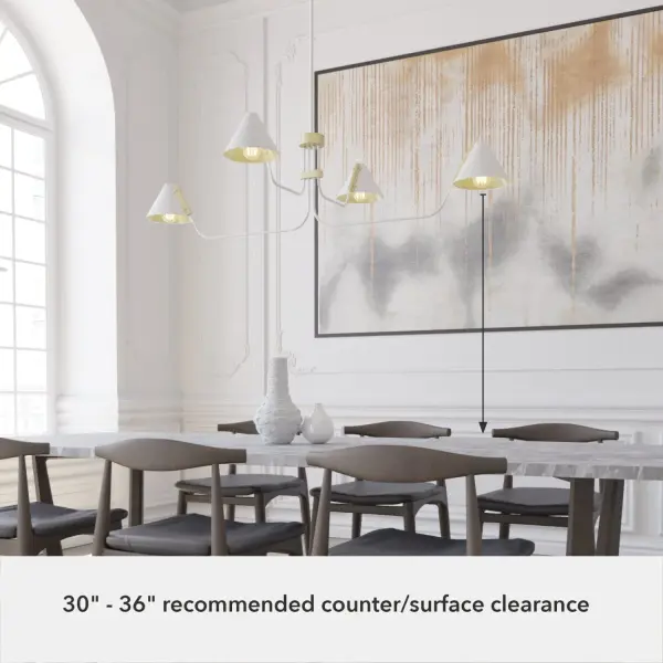 Grove Isle 4-Light Linear Chandelier in Matte Black - Image 9
