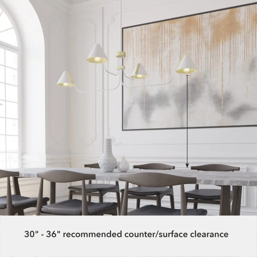 Grove Isle 4-Light Linear Chandelier in Matte Black - Image 9