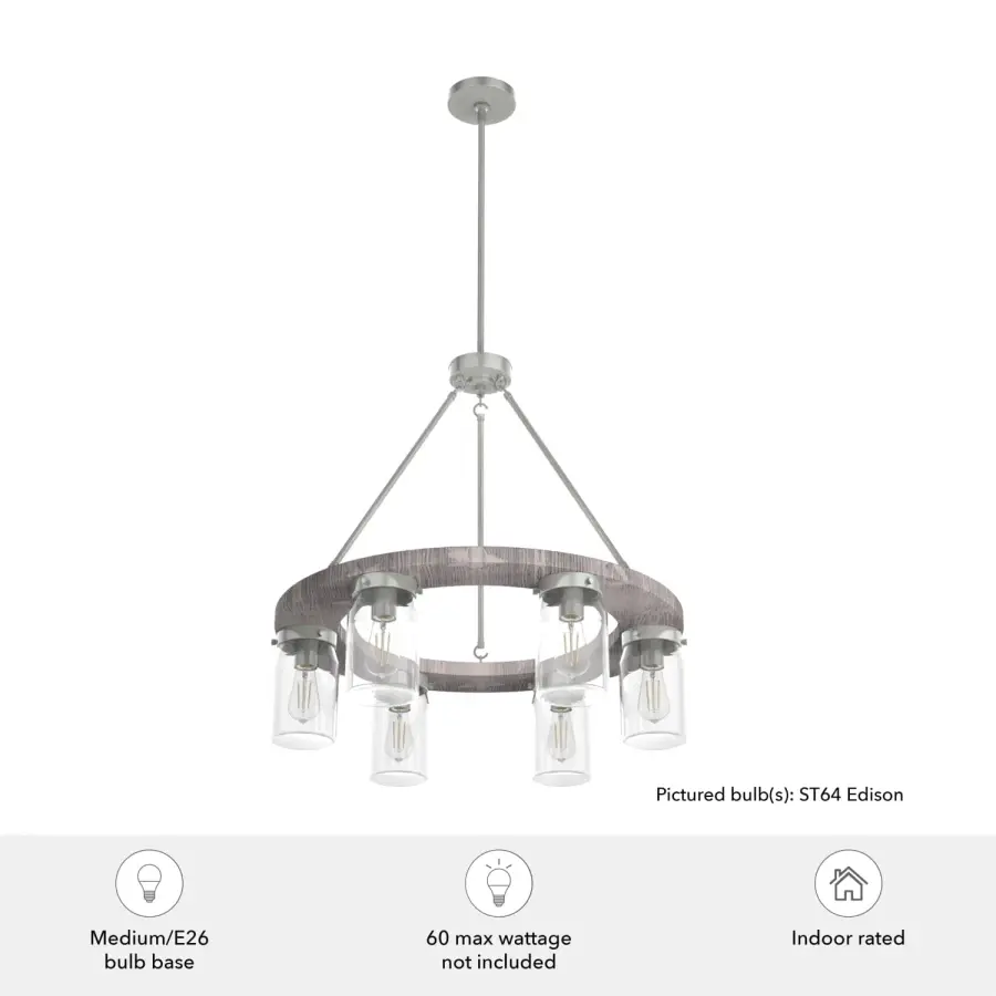 Devon Park 6-Light Chandelier in Brushed Nickel - Image 5