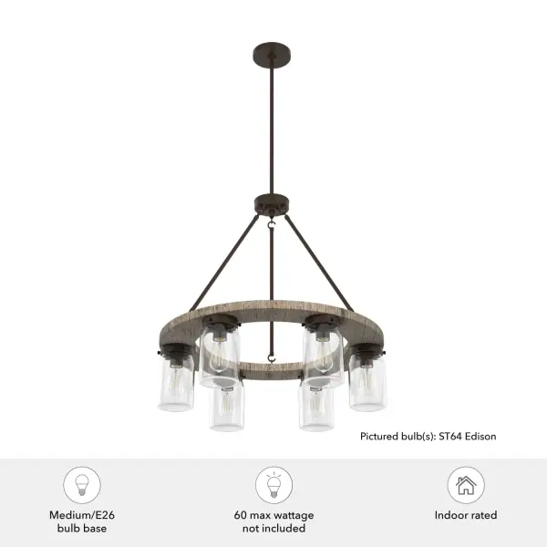 Devon Park 6-Light Chandelier in Brushed Nickel - Image 6
