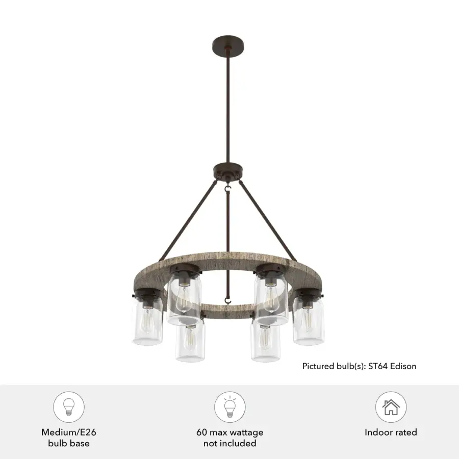 Devon Park 6-Light Chandelier in Brushed Nickel - Image 6