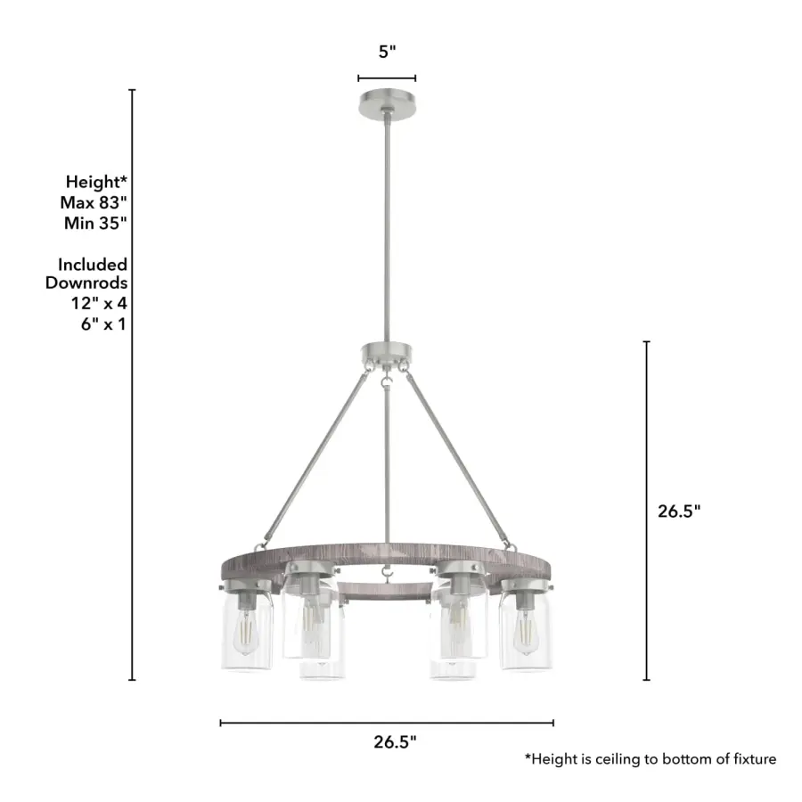 Devon Park 6-Light Chandelier in Brushed Nickel - Image 7