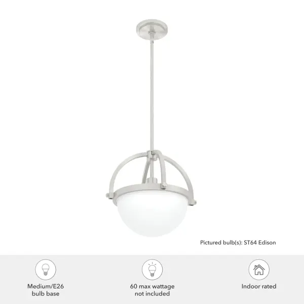 Wedgefield One Light Pendant in Brushed Nickel - Image 9