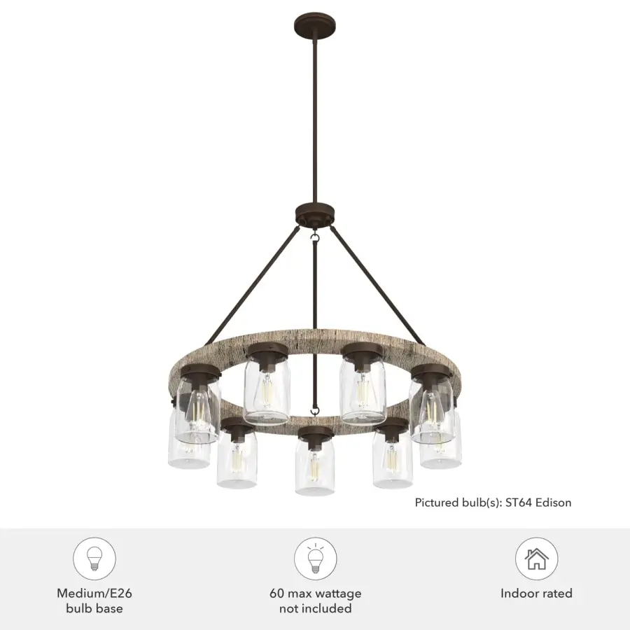 Devon Park 9-Light Chandelier in Brushed Nickel - Image 5