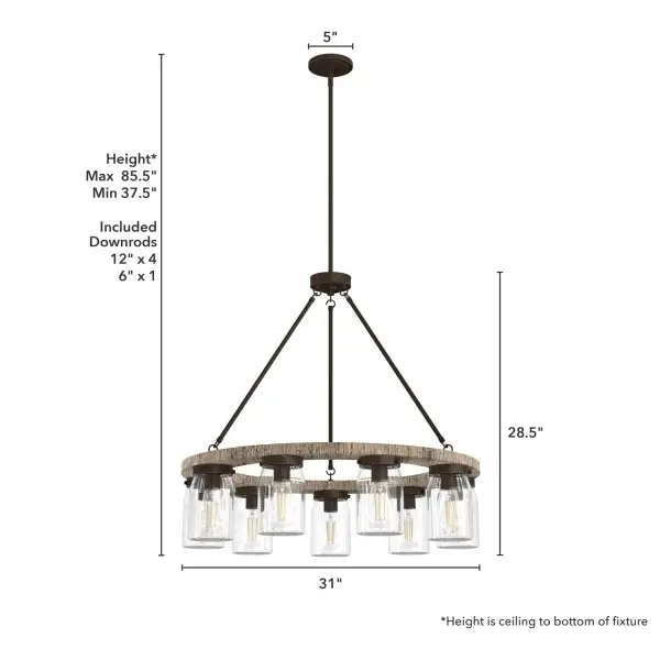 Devon Park 9-Light Chandelier in Brushed Nickel - Image 7